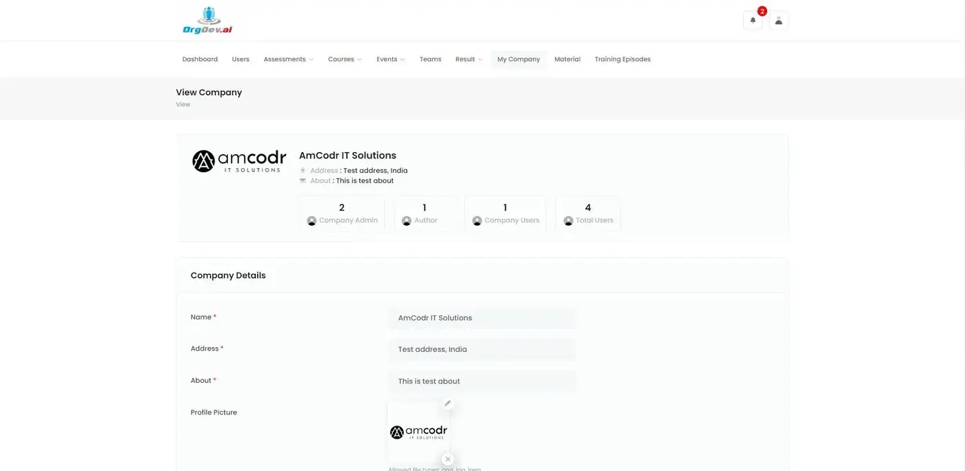 OrgDev.ai: Company profile