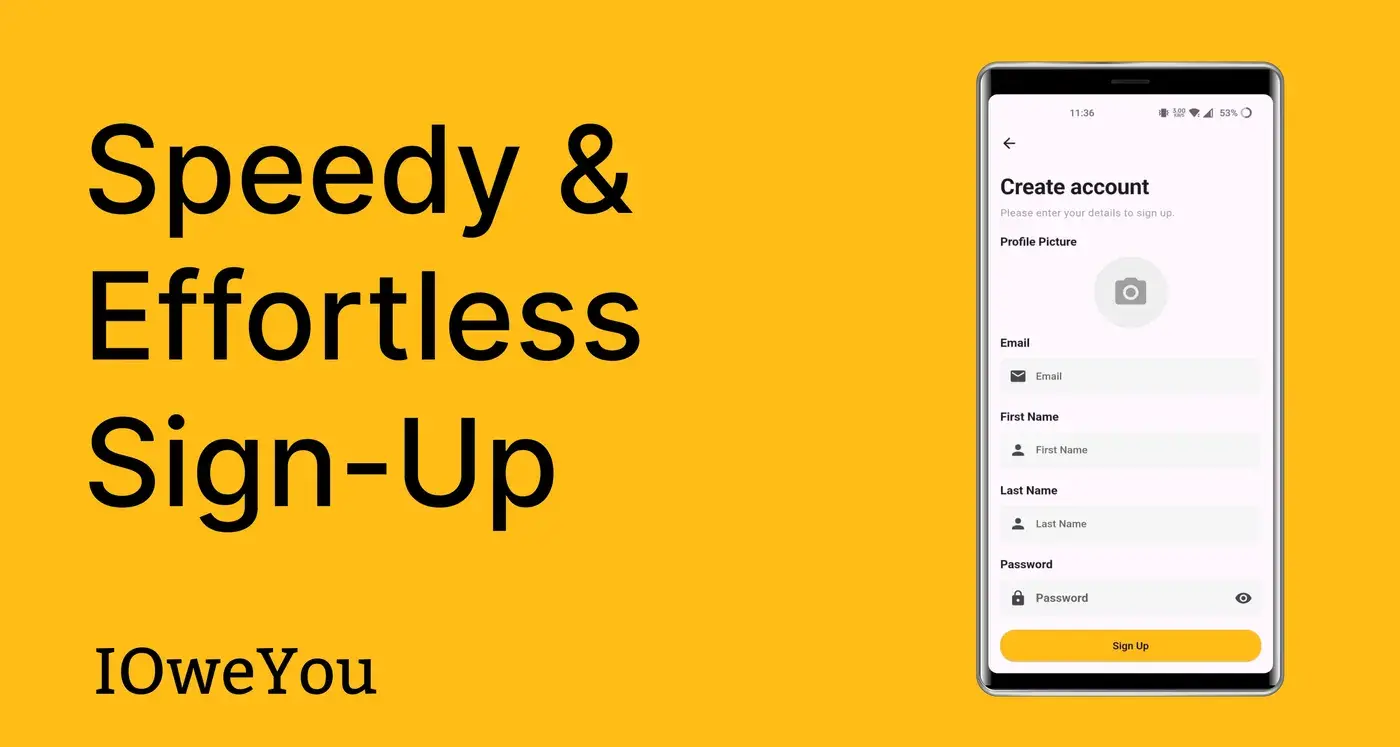 I Owe You: Sign-up