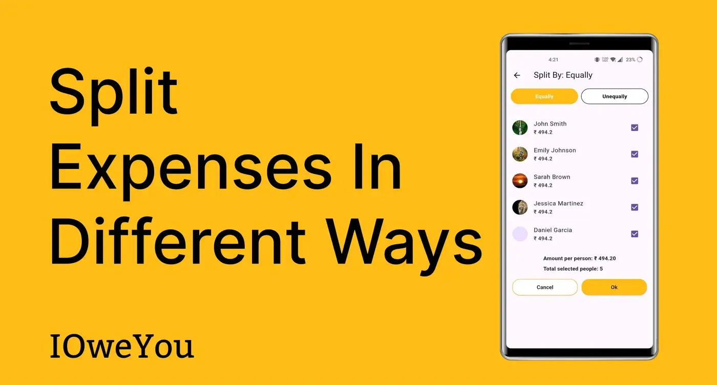 I Owe You: Splitting an expense equally