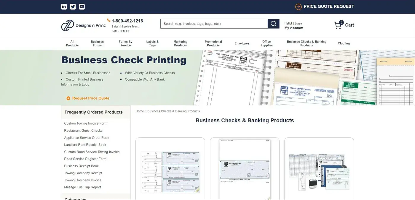 DesignsnPrint.com: Business checks and banking products