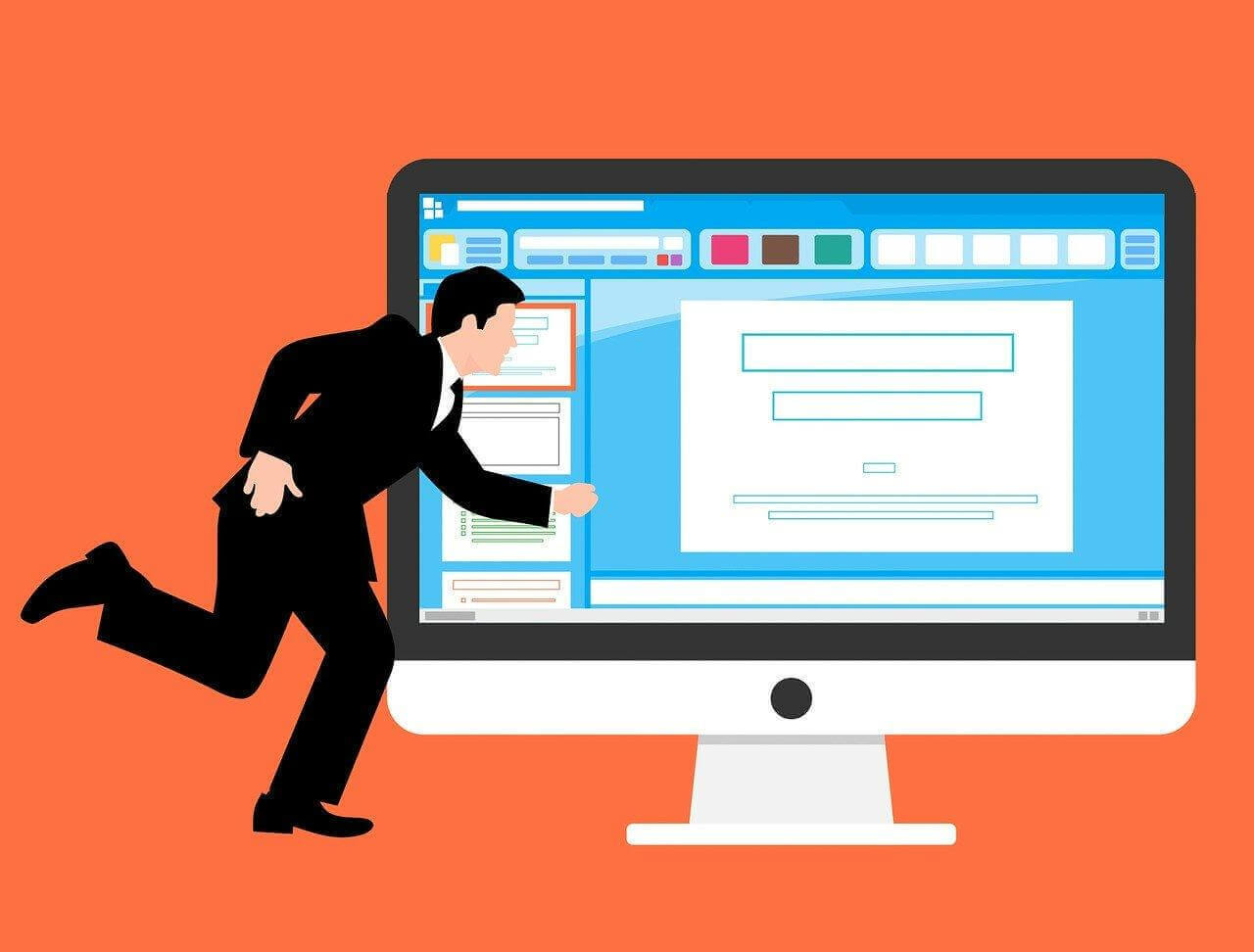 An AmCodr developer at work on a web application